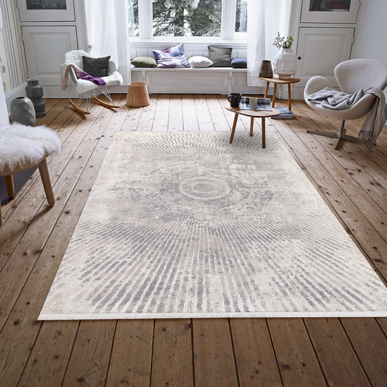 Williston Wrigley Flatweave Purple/White Rug Wayfair.co.uk